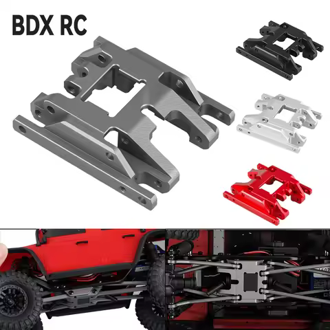 BDX RC Aluminum Alloy Skid Plate Transmission Mount Gearbox Base Center Frame Brace Hops Up for TRX4