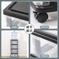‍🚢Transparent Household Floor-Type Combination Chest of Drawer Movable Plastic Drawer with Wheels Finishing Box Storage