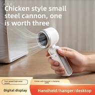 Neck-hanging mini fan with powerful wind: N607 foldable handheld fan