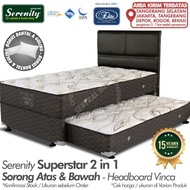 spring bed Serenity Superstar 2 in 1 kasur sorong kasur anak tingkat