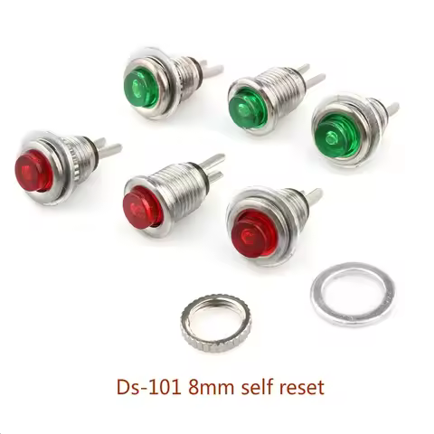 5pcs DS-101 8mm on/Off Push Button Switch Mini Lockless Momentary ON OFF Push Button Micro Normally 
