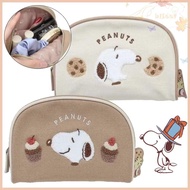 BLISS Cartoon Cosmetic Bag, Coin Purse Embroidery Snoopy Makeup Bag, Kawaii Zipper Multifunctional L