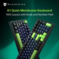 Machenike K1 คีย์บอร์ดเกมแบบมีสาย - 98 คีย์ RGB Backlit Silent Membrane พร้อมปุ่มหมุนและแป้นตัวเลข