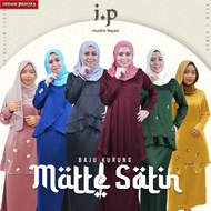 Indah Pesona Cutting Slim Fit Indah Pesona Matte Satin Baju Kurung - 6 Design/Size 2XS-5XL