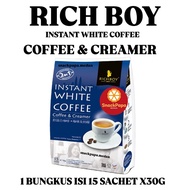 MALAYSIA RICHBOY WHITE COFFEE [1 PACK CONTAINS 15 SACHETS @30G] | RICHBOY INSTANT WHITE COFFEE | RIC