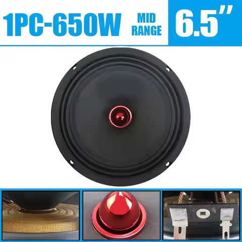 1PC 650W 6.5" Car Speaker Mid Range Speaker for Car Audio Modification Surround Sound System Music P