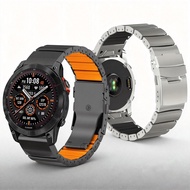 Garmin Epix Pro Gen2 51mm 47mm Silicone & Titanium Alloy Strap 26mm 22mm Quick Buckle