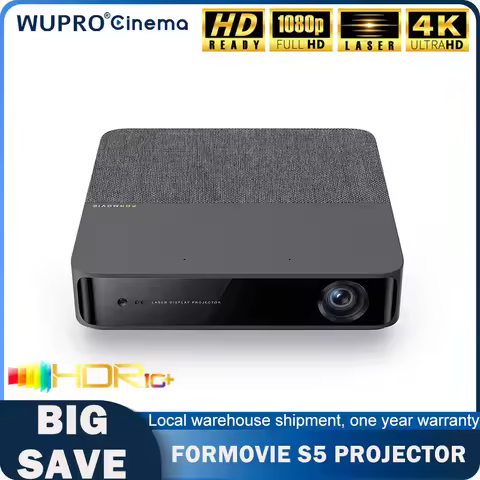 Formovie S5 Mini Projector Native Triple Laser DLP 1100ANSI Lumen FHD For Home Cinema Dolby Vision P