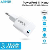 Charger Anker Type C 20W Pd Adapter Iphone Android Powerport Iii Nano