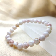 【訂製品】 櫻花瑪瑙 Sakura Agate 天然水晶 手串