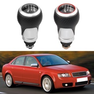 6 Speed Manual Gear Shift Knob Perforated Leather Gear Stick Shifter Lever Head For Audi A3 S3 S4 A4