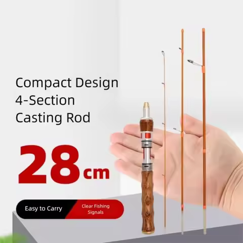 1.4m Spinning Fishing Rod 4 Sections Carbon Fiber Fishing Pole UL Power for River Lake Reservoir Pon