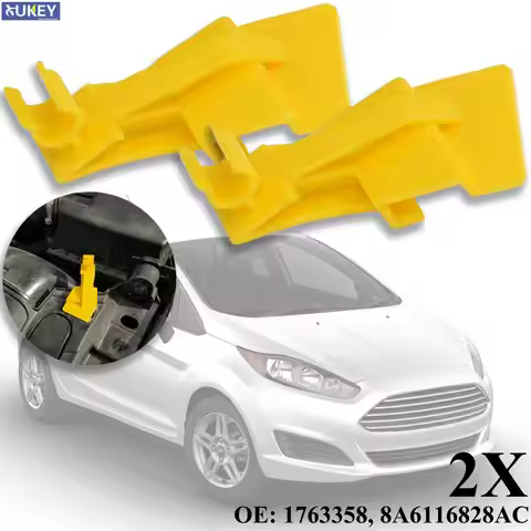 2x Hood Rod Bonnet Stay Support Prop Clip Holder Clamp For Ford Fiesta B-Max Ecosport Transit Tourne