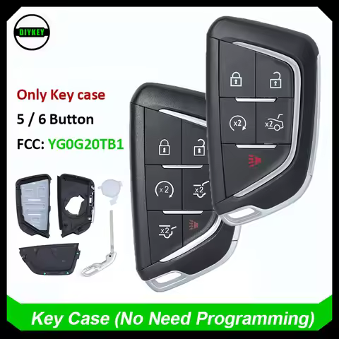 DIYKEY Smart Key Shell Case for Cadillac Escalade CT4 CT5 2020 2021 2022 2023 2024 Remote Fob P/N: 1