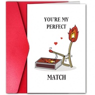 1 tấm thiệp ngày lễ tình nhân vui nhộn dành cho bạn gái vợ, thiệp ngày lễ tình nhân tình yêu trên In