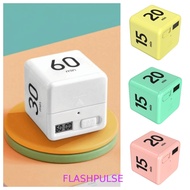FLASHPULSE Cube Timer, Time Management LED Display Kitchen Timer, Durable 15/20/30/60 min Adjustable