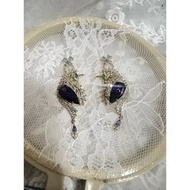 Clearance ~ 60x20MM Euro Zircon Unicorn stud earring CD423