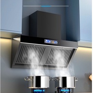 Dapur Kikir kitchen cooker hood stainless steel Oil fume purifier kitchen exhaust fan hood LED Lampb