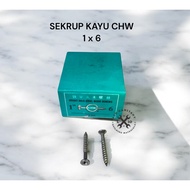 Retail L10 CHW Wood Screw + 1 Inch x 6 / Wood Screw CHW 1 Piece x 6