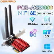 WiFi6E Intel AX210 Bluetooth 5.3 Triple Band 2.4G/5GHz/6GHz WiFi Card 802.11AX AX200 PCI Express Wir