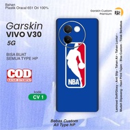 Custom Garskin NBA Motif Vivo V30 Anti-Slip Sharp Print Can Be All hp contains 2 pcs Easy to Install