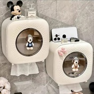 Toilet Tissue Box Face Towel Storage Box Wall-Mounted Toilet Tissue Box Paper Feel Creative Roll Pap