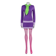 SCOOBY-DOO Daphne Blake Female Adult Purple Dress Roleplay Party Carnival Halloween Cosplay Costume