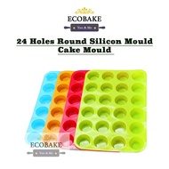 24 Cavity Silicone Mould Mini Muffin / Cup Cakes Mould /Cookies Cupcake Bakeware Pan Tray Kek Bekas 