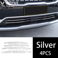 Vtear สำหรับ Kia Carnival KA4 2023 2022 2021 รถ Grille Trim กันชนหน้า Bright Strip ภายนอก Retrofit อุปกรณ์เสริมอะไหล่