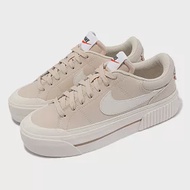 Nike 休閒鞋 Wmns Court Legacy Lift 女鞋 米色 奶茶 奶油底 厚底 增高 皮革 DM7590-200 22cm BEIGE/WHITE