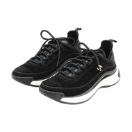 Chanel 經典雙C絨面運動鞋#38(G45331-黑)