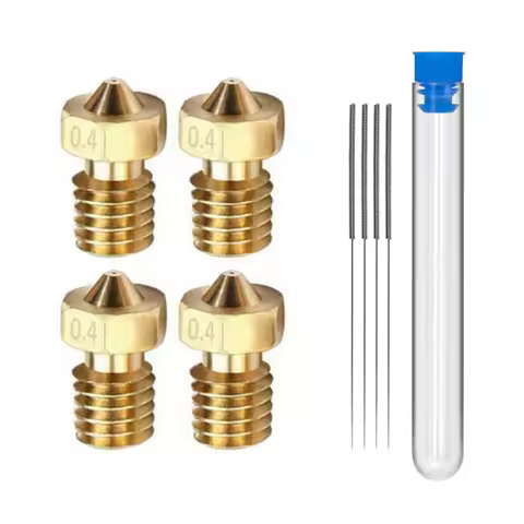 8Pcs 0.4mm Nozzle with Cleaning Needles for Anycubic i3 Mega/MEGA-S 3D Printer Extruder Brass Nozzle