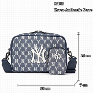 New กระเป๋า MLB MONOGRAM JACQUARD CROSS BAG แท้ กระเป๋าสะพายข้าง（เหมาะสำหรับผู้ชายและผู้หญิง）
