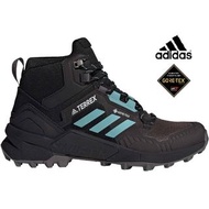 女裝UK4 to UK8 Adidas TERREX Swift R3 Mid GORE-TEX Women Trekking shoes COLOR: Black/mint/grey