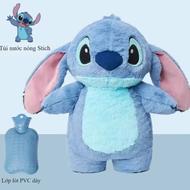 Disney Stitch Sang Trọng Tay Ấm Bình Nước Nóng PP Mềm Mại Bông Đầy Với Kawaii Mềm Mại Mùa Đông Túi