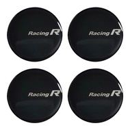 64mm. Racing R Sticker Wheel Hub Resin Width 64 Mm.(6.4 Cm)