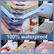Waterproof Mattress Protector Topper Queen/King/Single Mattress Protector Cover Fitted Bedsheet With Elastic Bands