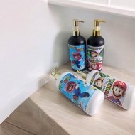 SUPER MARIO BROSS LIQUID SHOWER SOAP BOTTLE 500ml BATH SOAP REFILL BOTTLE, PUMP BOTTLE, SOUVENIR SOA