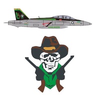 Western Killer Squadron fa-18 Water Note 1: 350VFA105 Suitable for Plastic Assembly Model