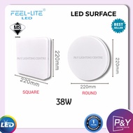 FEEL LITE LED SURFACE WBK 28W/38W/48W 6400K/4000K/3000K/3 COLOUR ROUND/SQUARE