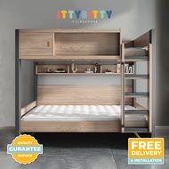 (Free Installation) Children's Bunk bed Series/bed frame/staircase/wardrobe/ladder/double decker