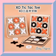 Wooden Tic Tac Toe XO Board Game Toys Block Puzzle Chess Parent Child Kid Interaction Funny Family P