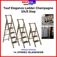 NEW!【Tuuf】ELEGANCE Ladder Champagne - 3/4/5 Step (Anti-Slip / Foldable / Lightweight)