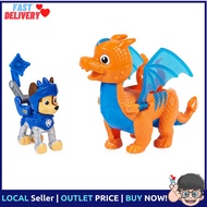 Paw Patrol, Rescue Knights Chase and Dragon Draco Action Figures Set, Kids Toys for Ages 3 and up
