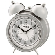 Seiko ALARM QHK035 K / S / M Snooze Light Loud Bell Ring Clock ALARM Clock - Silver