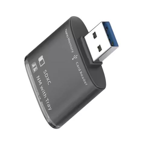 High Speed 2 in 1 USB2.0/USB3.0 to NM Card Reader Memory Card Reader High Speed Data Transfer for De