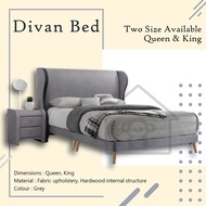 MODERN NORDIC FABRIC BED FRAME QUEEN / KING