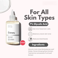 【The Ordinary】 Glycolic Acid 7% Exfoliating Toner 240mL | Smooth Skin, AHA Toner