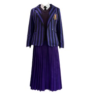 HOLOUN Wednenid Sinclai Bianca ชุดเครื่องแบบสีฟ้าชุดนักเรียนคอสเพลย์ปักเสื้อกันหนาวชุดของขวัญคริสต์ม