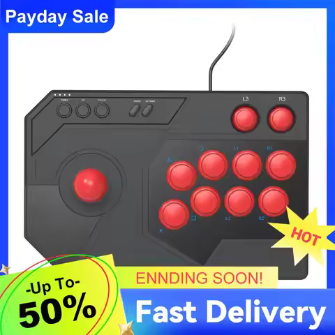 Arcade Fight Stick 3 Modes Street Fight Controller Stick Turbo Function Console Gaming Joystick Game